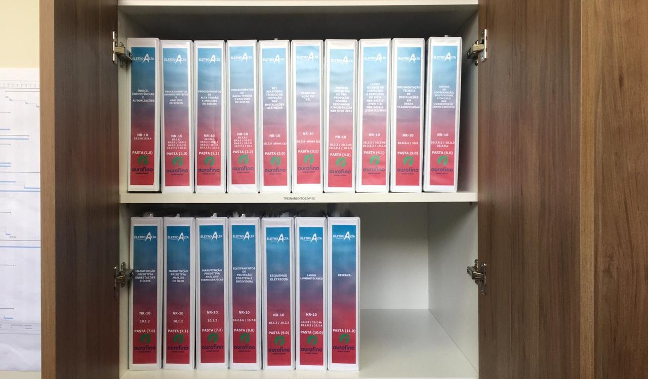 Prontuário das Instalações Elétricas (PIE NR-10) organizado conforme exigências da norma